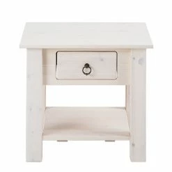 Maison Belfort Beistelltisch Valmer I - Weiß -WOHNZIMMERMÖBEL Verkäufe couchtisch valmer i kiefer massiv weiss 417126