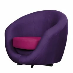 Fredriks Drehsessel Marvin - Webstoff Aubergine/Pink