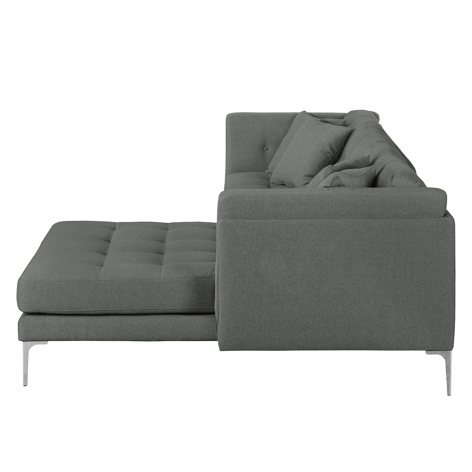 Fredriks Ecksofa Agueda I Webstoff - Anthrazit - Longchair davorstehend rechts 4 Fredriks Ecksofa Agueda I Webstoff - Anthrazit - Longchair davorstehend rechts – Bild 4