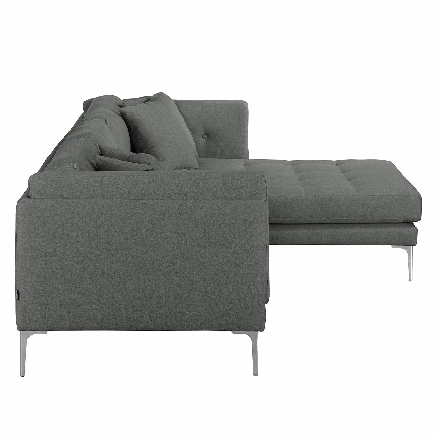 Fredriks Ecksofa Agueda I Webstoff - Anthrazit - Longchair davorstehend rechts 6 Fredriks Ecksofa Agueda I Webstoff - Anthrazit - Longchair davorstehend rechts – Bild 6