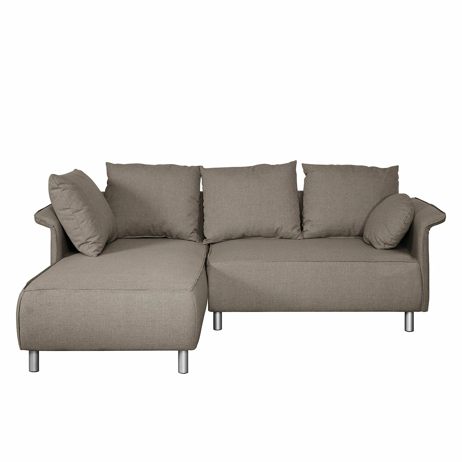 Fredriks Ecksofa Ambesia Strukturstoff Longchair - beidseitig montierbar - Cappuccino - Ohne Hocker 3 Fredriks Ecksofa Ambesia Strukturstoff Longchair - beidseitig montierbar - Cappuccino - Ohne Hocker – Bild 3