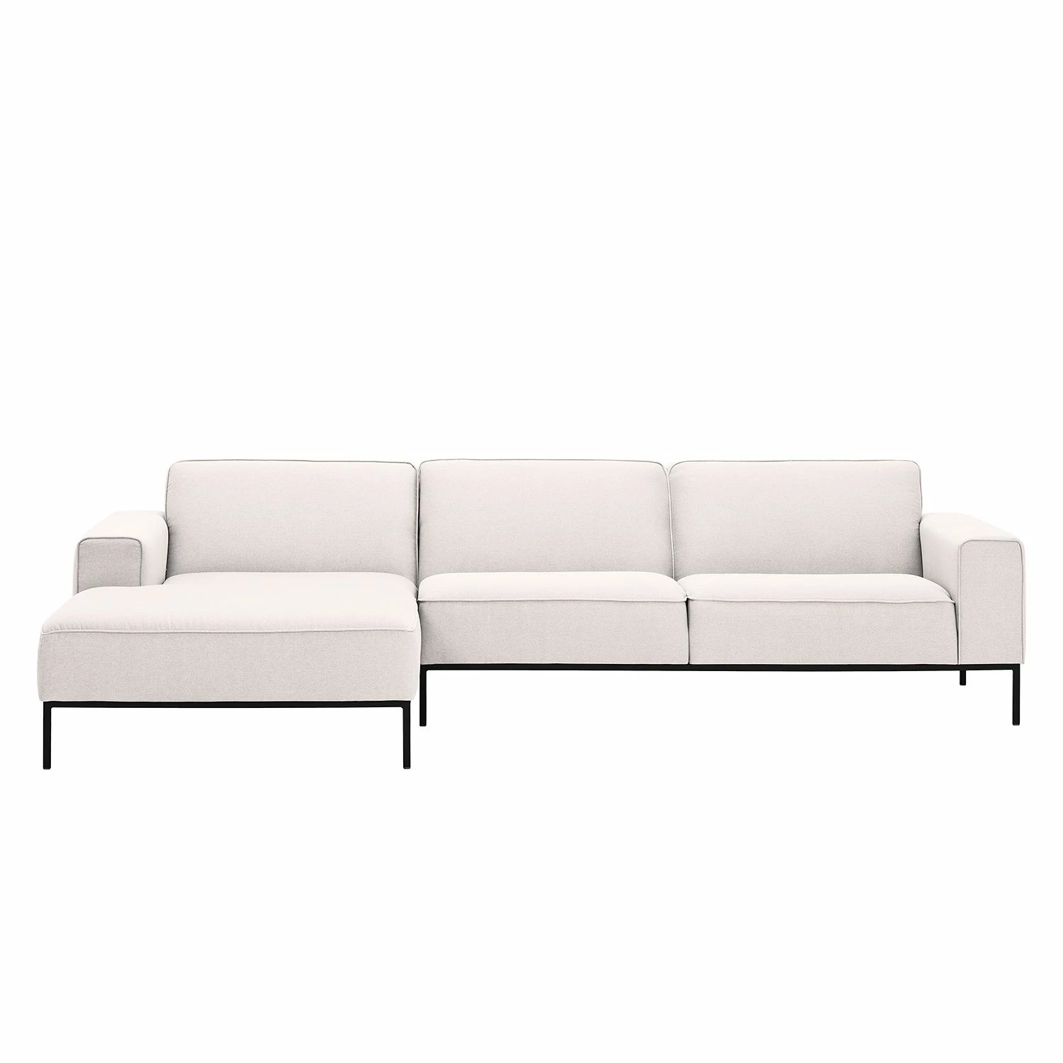 Studio Copenhagen Ecksofa Ampio II Webstoff - Stoff Floreana: Beige - Longchair davorstehend links - Schwarz 3 Studio Copenhagen Ecksofa Ampio II Webstoff - Stoff Floreana: Beige - Longchair davorstehend links - Schwarz – Bild 3