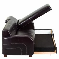 Maison Belfort Ecksofa Ballina Echtleder - Dunkelbraun - Longchair davorstehend rechts -WOHNZIMMERMÖBEL Verkäufe ecksofa ballina echtleder longchair ottomane davorstehend rechts dunkelbraun 2490398