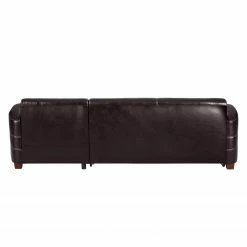 Maison Belfort Ecksofa Ballina Echtleder - Dunkelbraun - Longchair davorstehend rechts -WOHNZIMMERMÖBEL Verkäufe ecksofa ballina echtleder longchair ottomane davorstehend rechts dunkelbraun 2490406