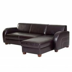 Maison Belfort Ecksofa Ballina Echtleder - Dunkelbraun - Longchair davorstehend rechts -WOHNZIMMERMÖBEL Verkäufe ecksofa ballina echtleder longchair ottomane davorstehend rechts dunkelbraun 2490414