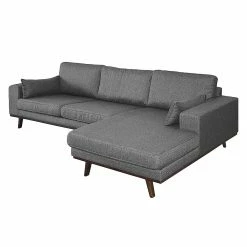 Mørteens Ecksofa Billund - Grau - Longchair davorstehend rechts -WOHNZIMMERMÖBEL Verkäufe ecksofa billund strukturstoff grau longchair davorstehend rechts 495849