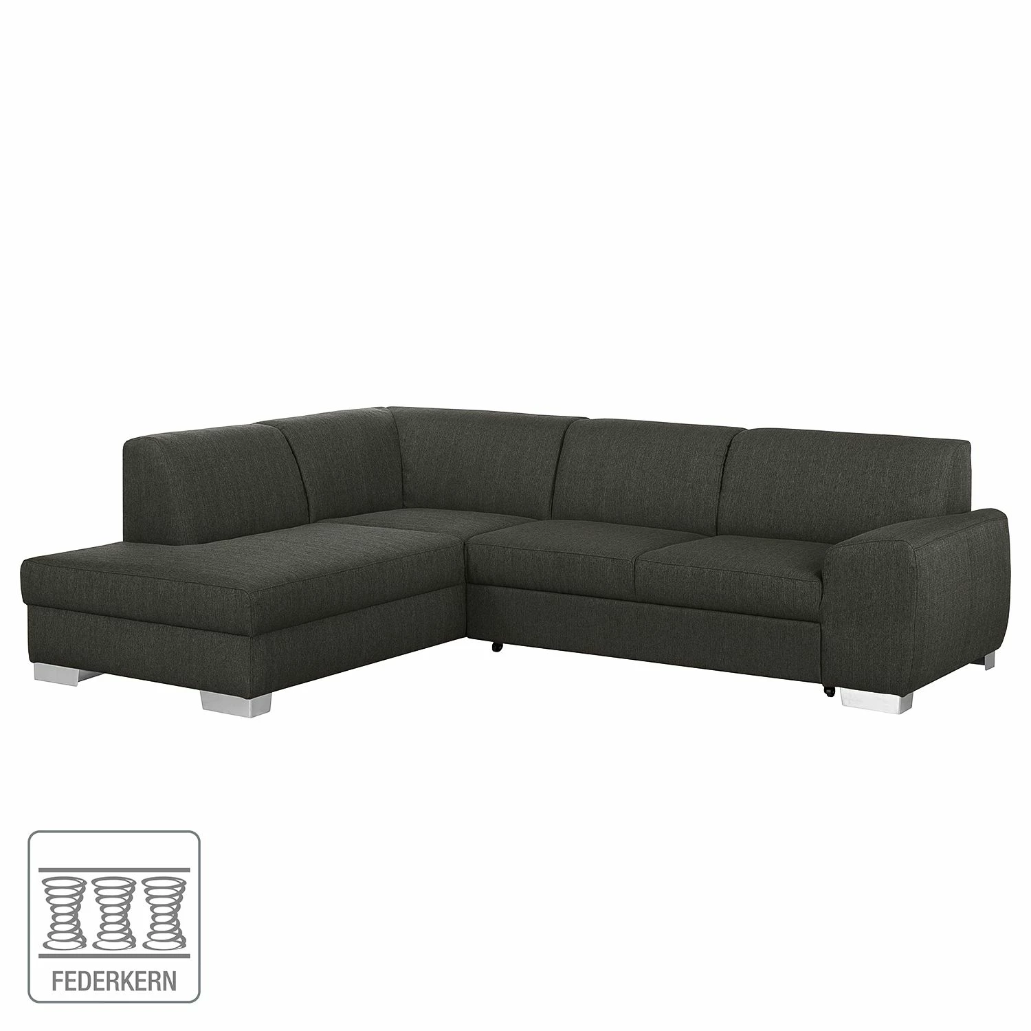 Fredriks Ecksofa Bollon Webstoff Dunkelgrau - Ottomane davorstehend links - Keine Funktion 2 Fredriks Ecksofa Bollon Webstoff Dunkelgrau - Ottomane davorstehend links - Keine Funktion – Bild 2
