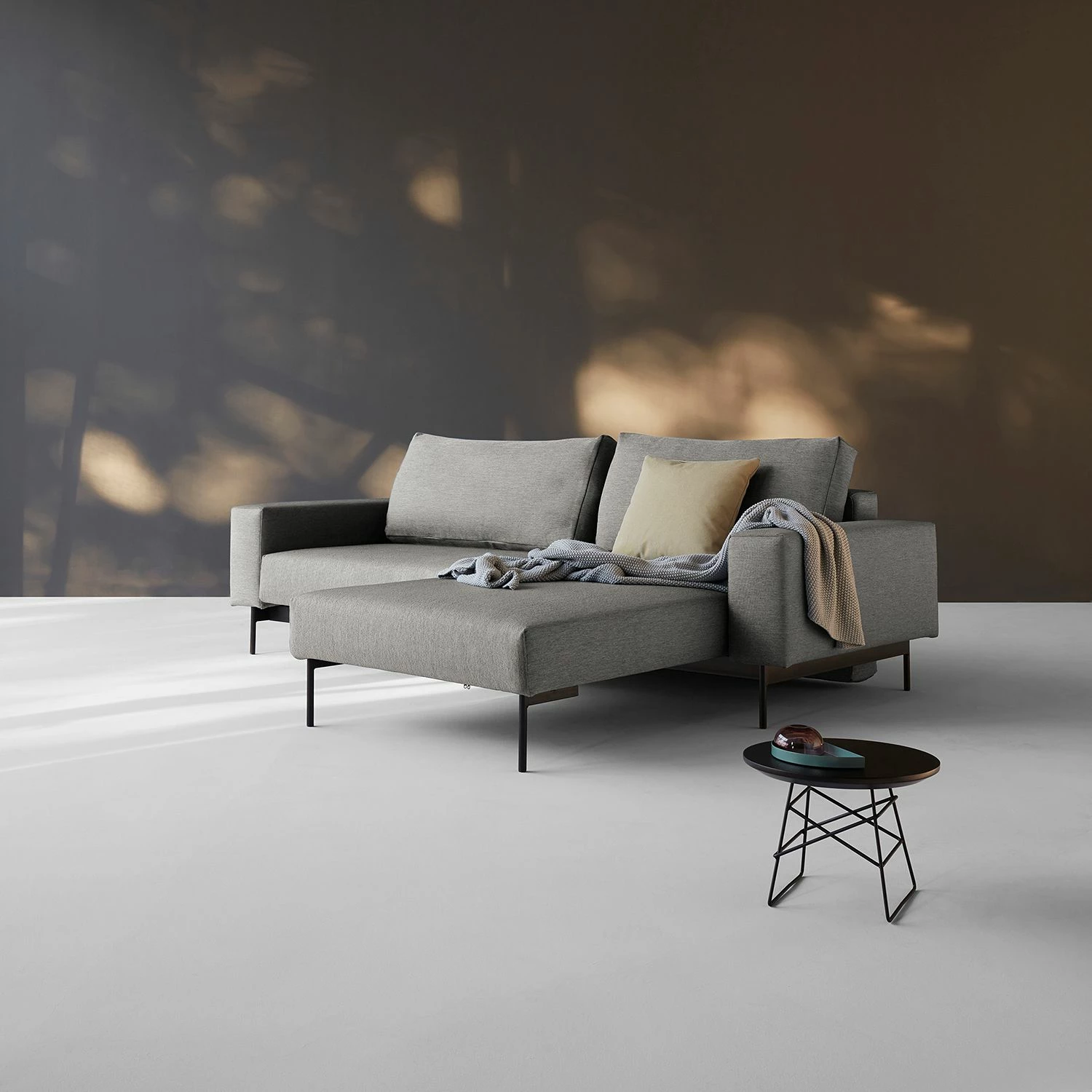 Innovation Möbel Ecksofa Bragi Webstoff - (mit Schlaffunktion) - Stoff Flashtex: Light Grey 3 Innovation Möbel Ecksofa Bragi Webstoff - (mit Schlaffunktion) - Stoff Flashtex: Light Grey – Bild 3