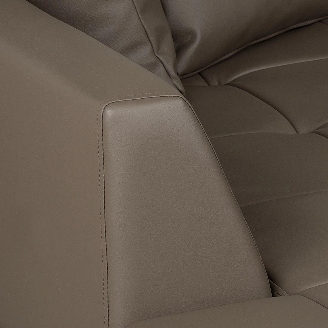 Roomscape Ecksofa Tosya - Kunstleder Braun - Ottomane davorstehend links 9 Roomscape Ecksofa Tosya - Kunstleder Braun - Ottomane davorstehend links – Bild 9