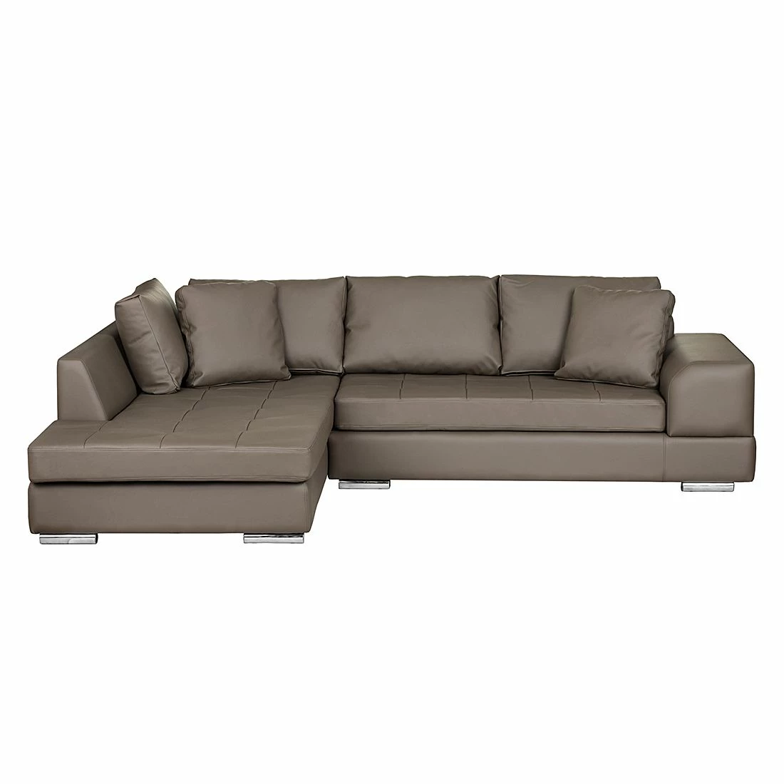 Roomscape Ecksofa Tosya - Kunstleder Braun - Ottomane davorstehend links 2 Roomscape Ecksofa Tosya - Kunstleder Braun - Ottomane davorstehend links – Bild 2