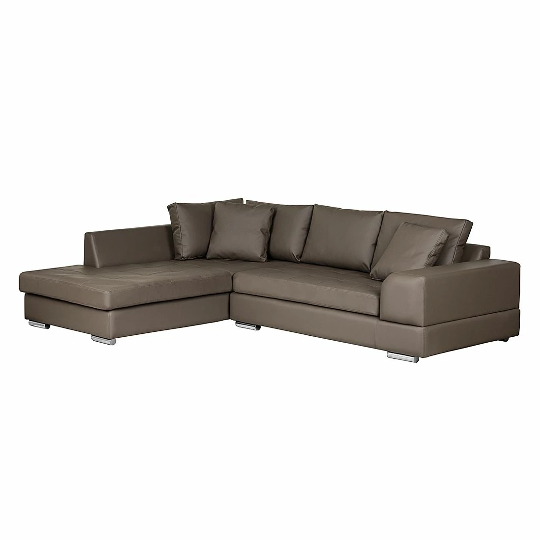 Roomscape Ecksofa Tosya - Kunstleder Braun - Ottomane davorstehend links 1 Roomscape Ecksofa Tosya - Kunstleder Braun - Ottomane davorstehend links