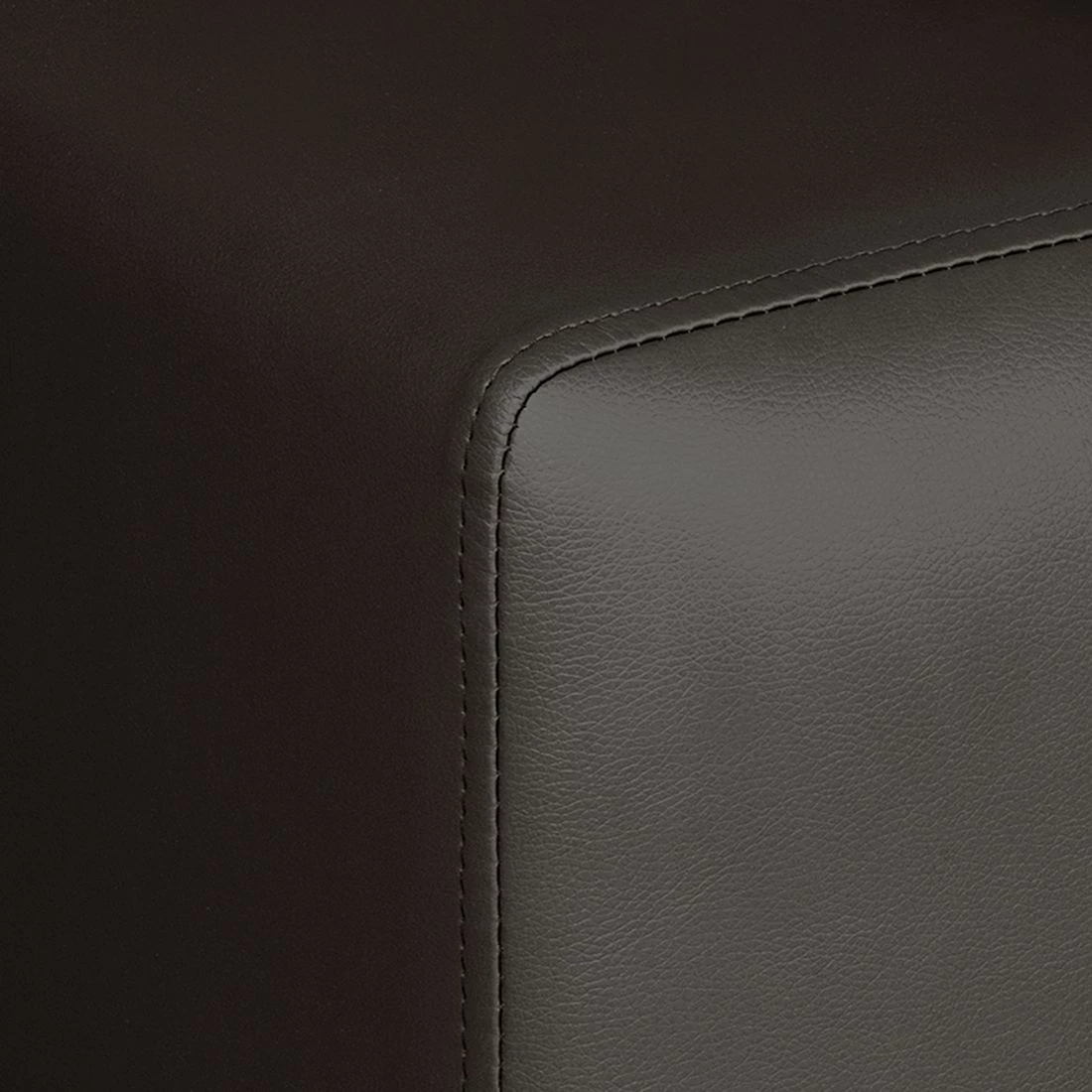 Roomscape Ecksofa Tosya - Kunstleder Dunkelbraun/Strukturstoff Grau - Ottomane davorstehend rechts 12 Roomscape Ecksofa Tosya - Kunstleder Dunkelbraun/Strukturstoff Grau - Ottomane davorstehend rechts – Bild 12