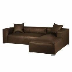 Loftscape Ecksofa Calli - Kunstleder Braun - Longchair davorstehend rechts -WOHNZIMMERMÖBEL Verkäufe ecksofa calli kunstleder braun longchair davorstehend rechts 394735
