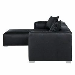 Loftscape Ecksofa Calli - Kunstleder Schwarz - Longchair davorstehend links -WOHNZIMMERMÖBEL Verkäufe ecksofa calli kunstleder schwarz longchair davorstehend links 394681