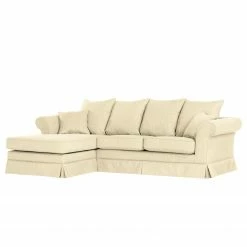 Maison Belfort Ecksofa Campagne I Webstoff - Ecru - Longchair davorstehend links