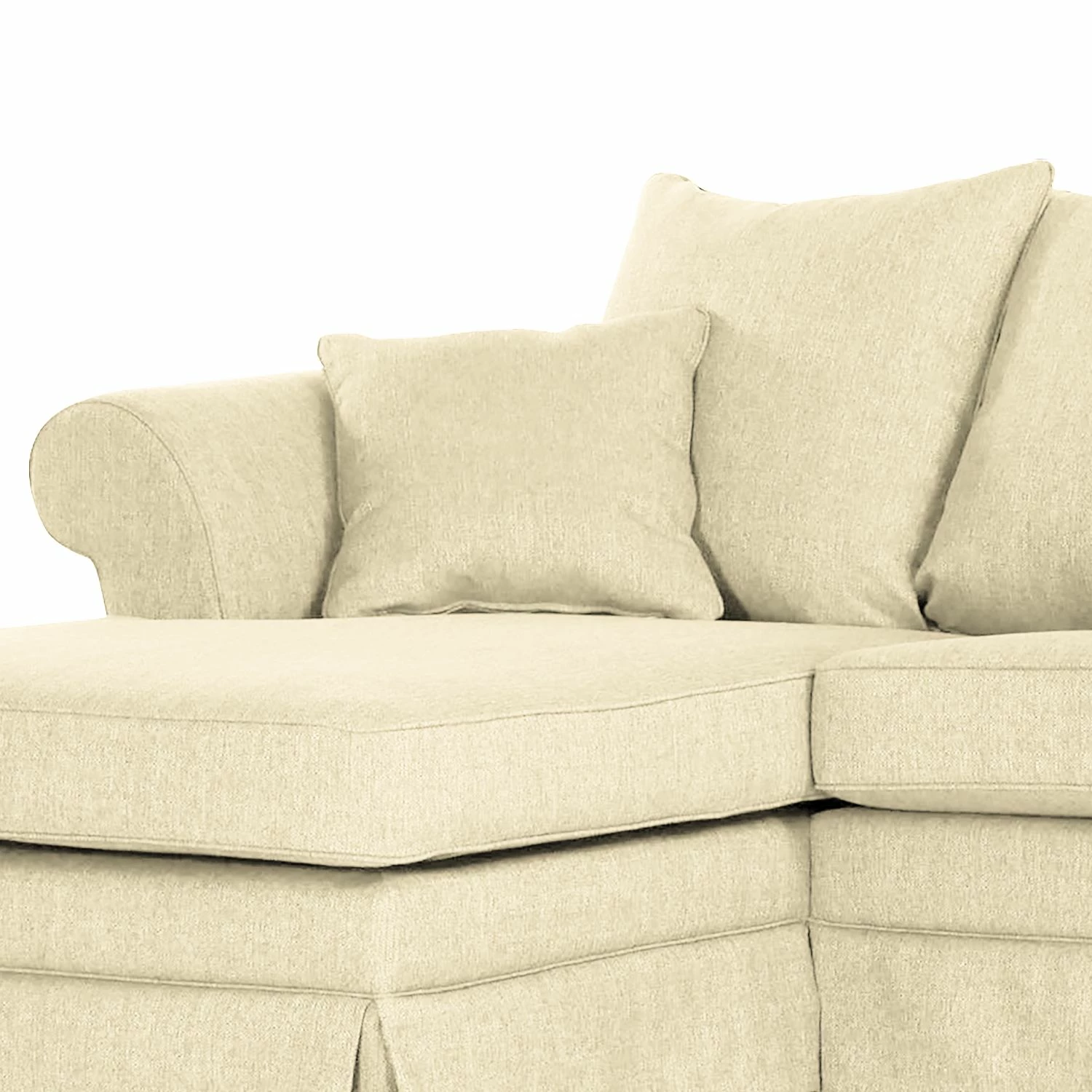 Maison Belfort Ecksofa Campagne I Webstoff - Ecru - Longchair davorstehend links 4 Maison Belfort Ecksofa Campagne I Webstoff - Ecru - Longchair davorstehend links – Bild 4