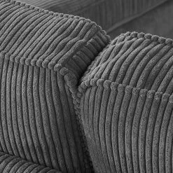 Naturoo Ecksofa Coolock Cord - Dunkelgrau - Ottomane davorstehend rechts -WOHNZIMMERMÖBEL Verkäufe ecksofa coolock samtstoff ottomane davorstehend rechts dunkelgrau 4481188