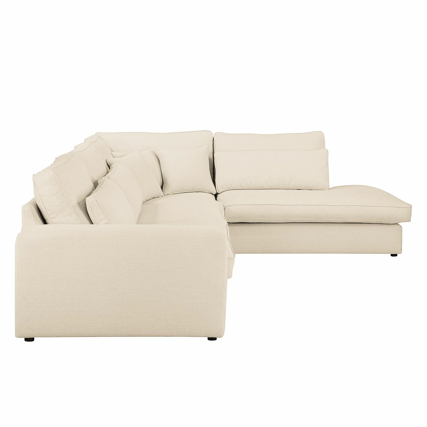 Naturoo Ecksofa Coolock Webstoff - Creme - Ottomane davorstehend rechts 4 Naturoo Ecksofa Coolock Webstoff - Creme - Ottomane davorstehend rechts – Bild 4