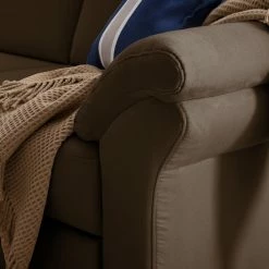 Ars Natura Ecksofa Davao - Braun - Ottomane davorstehend links -WOHNZIMMERMÖBEL Verkäufe ecksofa davao microfaser ottomane davorstehend links ohne schlaffunktion braun 4643356