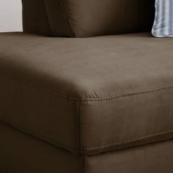 Ars Natura Ecksofa Davao - Braun - Ottomane davorstehend links -WOHNZIMMERMÖBEL Verkäufe ecksofa davao microfaser ottomane davorstehend links ohne schlaffunktion braun 4643364