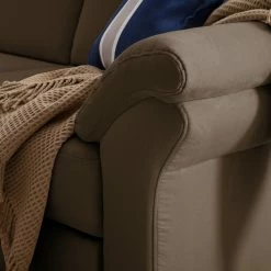 Ars Natura Ecksofa Davao - Microfaser -WOHNZIMMERMÖBEL Verkäufe ecksofa davao microfaser ottomane davorstehend links ohne schlaffunktion kokosnuss braun 4643396