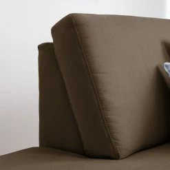 Ars Natura Ecksofa Davao - Microfaser -WOHNZIMMERMÖBEL Verkäufe ecksofa davao microfaser ottomane davorstehend links ohne schlaffunktion kokosnuss braun 4643400