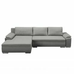 Fredriks Ecksofa Dengie (mit Schlaffunktion) - Strukturstoff -WOHNZIMMERMÖBEL Verkäufe ecksofa dengie mit schlaffunktion strukturstoff longchair davorstehend links platin 5055276