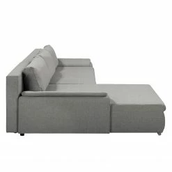 Fredriks Ecksofa Dengie (mit Schlaffunktion) - Strukturstoff -WOHNZIMMERMÖBEL Verkäufe ecksofa dengie mit schlaffunktion strukturstoff longchair davorstehend links platin 5055280