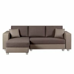 Fredriks Ecksofa Dublin II - (mit Schlaffunktion / beidseitig montierbar) - Kunstleder/Strukturstoff - Taupe / Braun 15 Fredriks Ecksofa Dublin II - (mit Schlaffunktion / beidseitig montierbar) - Kunstleder/Strukturstoff - Taupe / Braun -WOHNZIMMERMÖBEL Verkäufe ecksofa dublin mit schlaffunktion kunstleder stoff taupe braun 289612