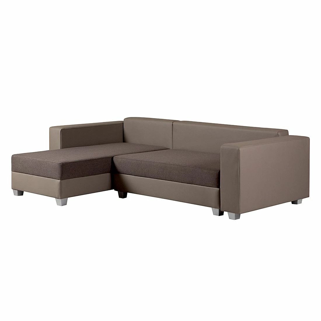 Fredriks Ecksofa Dublin II - (mit Schlaffunktion / beidseitig montierbar) - Kunstleder/Strukturstoff - Taupe / Braun 7 Fredriks Ecksofa Dublin II - (mit Schlaffunktion / beidseitig montierbar) - Kunstleder/Strukturstoff - Taupe / Braun – Bild 7
