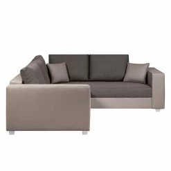Fredriks Ecksofa Dublin I (mit Schlaffunktion) - Kunstleder/Strukturstoff - Taupe / Braun - Breite: 254 cm -WOHNZIMMERMÖBEL Verkäufe ecksofa dublin mit schlaffunktion kunstleder taupe strukturstoff braun 289627