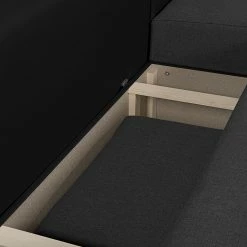 Fredriks Ecksofa Dublin I (mit Schlaffunktion) - Kunstleder/Strukturstoff - Schwarz - Breite: 254 cm -WOHNZIMMERMÖBEL Verkäufe ecksofa dublin mit schlaffunktion kunstleder taupe strukturstoff schwarz 294544