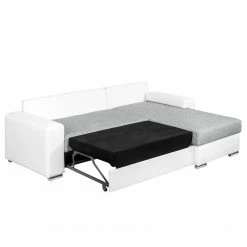 Fredriks Ecksofa Dulmen - mit Schlaffunktion / beidseitig montierbar - Kunstleder/Strukturstoff - Weiß / Hellgrau 36 Fredriks Ecksofa Dulmen - mit Schlaffunktion / beidseitig montierbar - Kunstleder/Strukturstoff - Weiß / Hellgrau -WOHNZIMMERMÖBEL Verkäufe ecksofa dulmen mit schlaffunktion beidseitig montierbar kunstleder strukturstoff weiss hellgrau 4964984