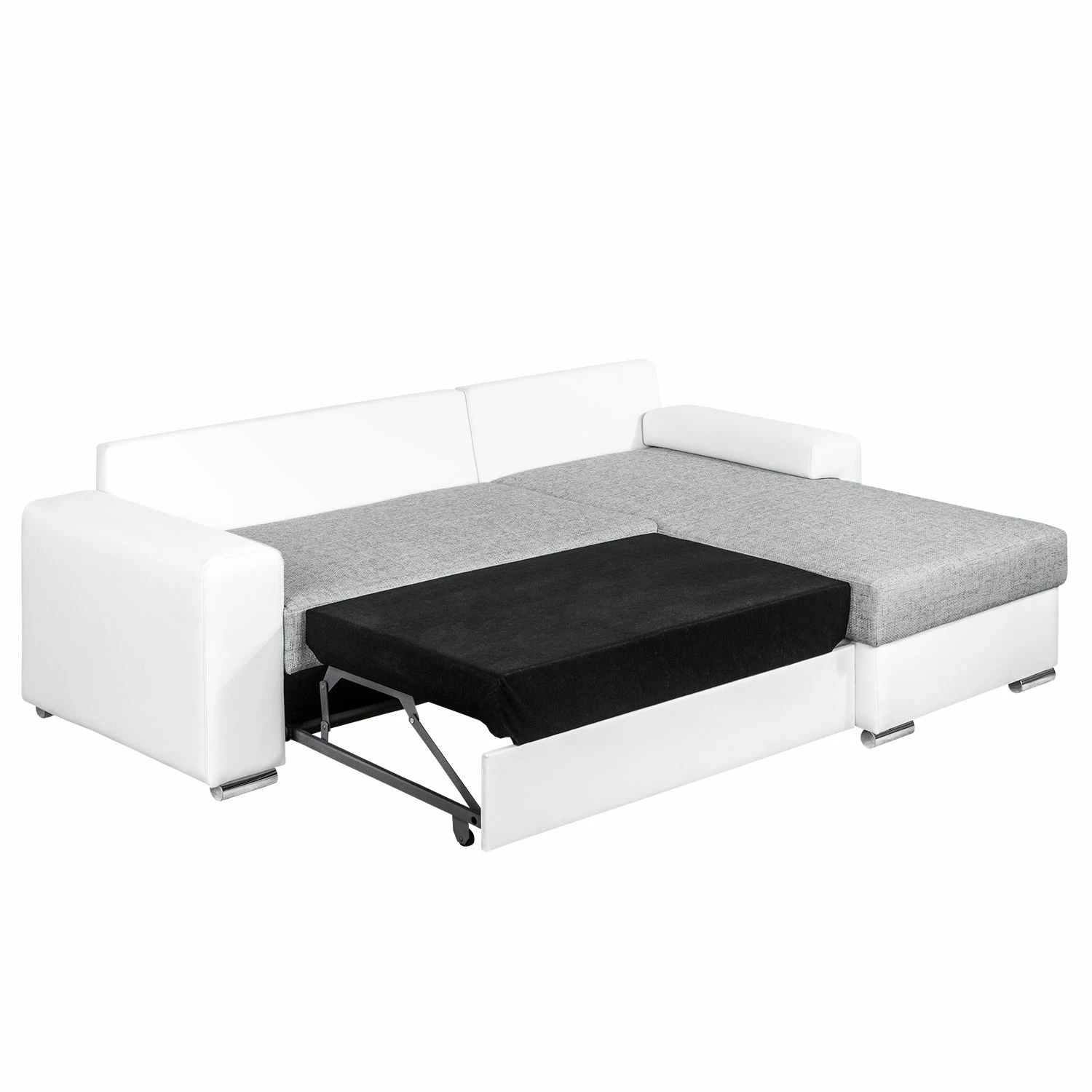 Fredriks Ecksofa Dulmen - mit Schlaffunktion / beidseitig montierbar - Kunstleder/Strukturstoff - Weiß / Hellgrau 13 Fredriks Ecksofa Dulmen - mit Schlaffunktion / beidseitig montierbar - Kunstleder/Strukturstoff - Weiß / Hellgrau – Bild 13