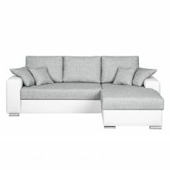 Fredriks Ecksofa Dulmen - mit Schlaffunktion / beidseitig montierbar - Kunstleder/Strukturstoff - Weiß / Hellgrau 29 Fredriks Ecksofa Dulmen - mit Schlaffunktion / beidseitig montierbar - Kunstleder/Strukturstoff - Weiß / Hellgrau -WOHNZIMMERMÖBEL Verkäufe ecksofa dulmen mit schlaffunktion beidseitig montierbar kunstleder strukturstoff weiss hellgrau 4964988