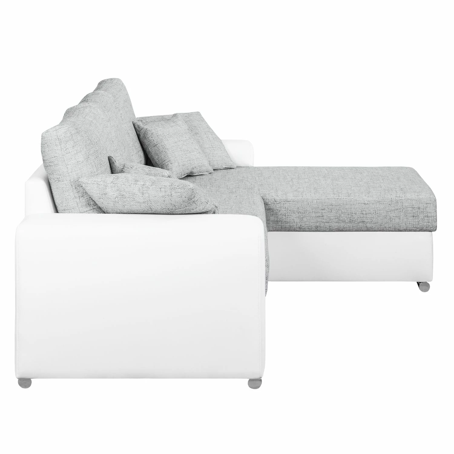 Fredriks Ecksofa Dulmen - mit Schlaffunktion / beidseitig montierbar - Kunstleder/Strukturstoff - Weiß / Hellgrau 8 Fredriks Ecksofa Dulmen - mit Schlaffunktion / beidseitig montierbar - Kunstleder/Strukturstoff - Weiß / Hellgrau – Bild 8