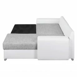 Fredriks Ecksofa Dulmen - mit Schlaffunktion / beidseitig montierbar - Kunstleder/Strukturstoff - Weiß / Hellgrau 35 Fredriks Ecksofa Dulmen - mit Schlaffunktion / beidseitig montierbar - Kunstleder/Strukturstoff - Weiß / Hellgrau -WOHNZIMMERMÖBEL Verkäufe ecksofa dulmen mit schlaffunktion beidseitig montierbar kunstleder strukturstoff weiss hellgrau 4965012