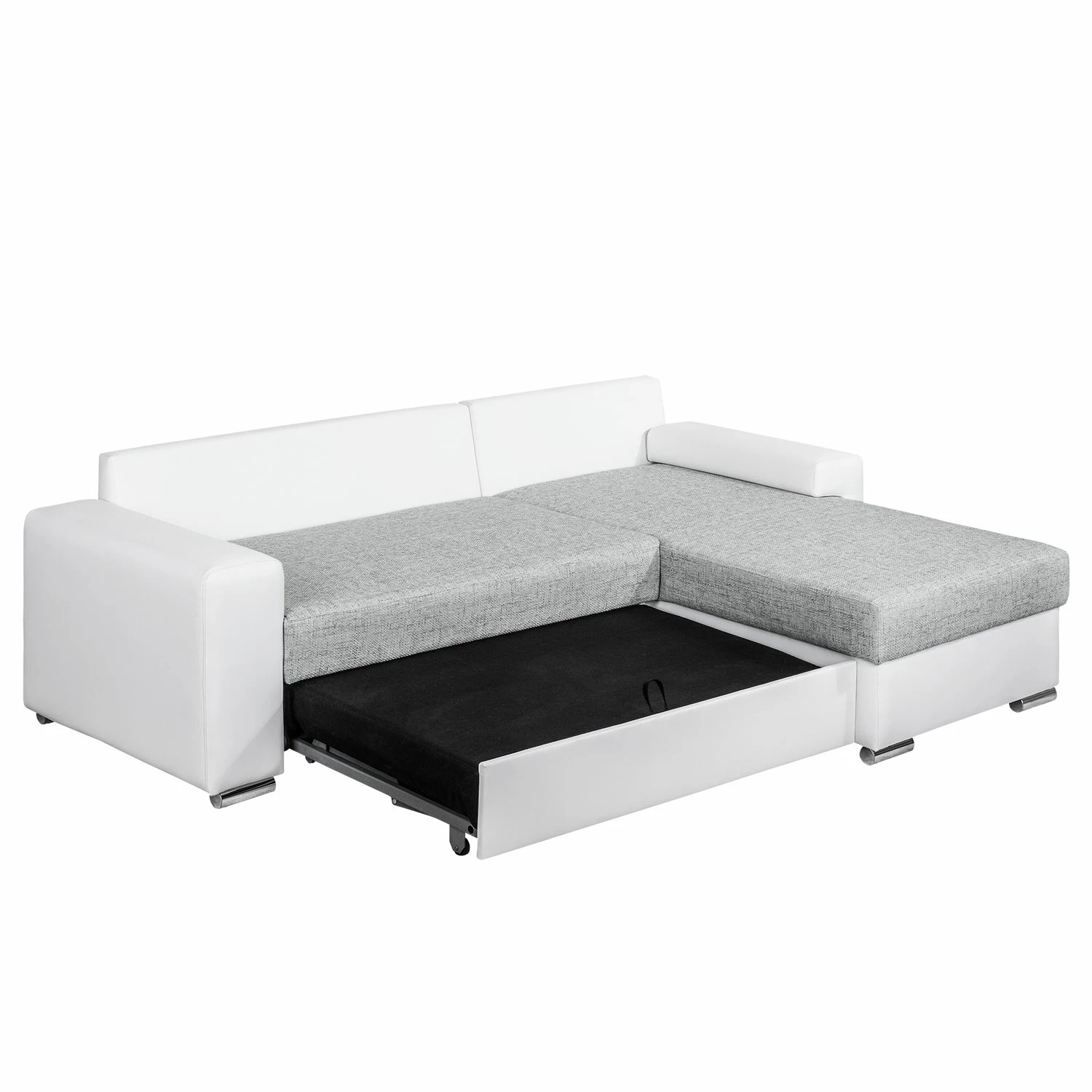 Fredriks Ecksofa Dulmen - mit Schlaffunktion / beidseitig montierbar - Kunstleder/Strukturstoff - Weiß / Hellgrau 14 Fredriks Ecksofa Dulmen - mit Schlaffunktion / beidseitig montierbar - Kunstleder/Strukturstoff - Weiß / Hellgrau – Bild 14