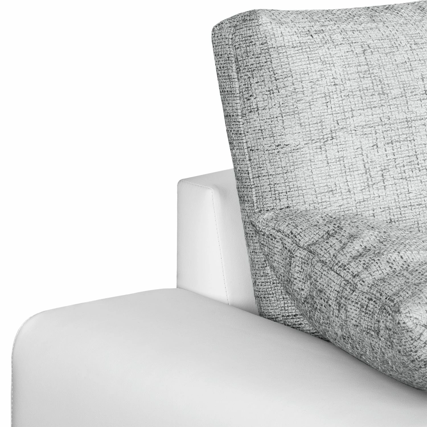 Fredriks Ecksofa Dulmen - mit Schlaffunktion / beidseitig montierbar - Kunstleder/Strukturstoff - Weiß / Hellgrau 19 Fredriks Ecksofa Dulmen - mit Schlaffunktion / beidseitig montierbar - Kunstleder/Strukturstoff - Weiß / Hellgrau – Bild 19