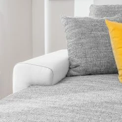 Fredriks Ecksofa Dulmen - mit Schlaffunktion / beidseitig montierbar - Kunstleder/Strukturstoff - Weiß / Hellgrau 41 Fredriks Ecksofa Dulmen - mit Schlaffunktion / beidseitig montierbar - Kunstleder/Strukturstoff - Weiß / Hellgrau -WOHNZIMMERMÖBEL Verkäufe ecksofa dulmen mit schlaffunktion beidseitig montierbar kunstleder strukturstoff weiss hellgrau 4965056