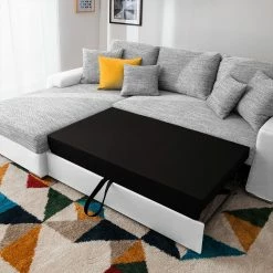 Fredriks Ecksofa Dulmen - mit Schlaffunktion / beidseitig montierbar - Kunstleder/Strukturstoff - Weiß / Hellgrau 28 Fredriks Ecksofa Dulmen - mit Schlaffunktion / beidseitig montierbar - Kunstleder/Strukturstoff - Weiß / Hellgrau -WOHNZIMMERMÖBEL Verkäufe ecksofa dulmen mit schlaffunktion beidseitig montierbar kunstleder strukturstoff weiss hellgrau 4965060