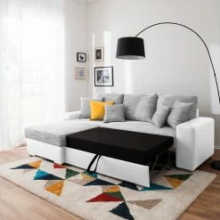 Fredriks Ecksofa Dulmen - mit Schlaffunktion / beidseitig montierbar - Kunstleder/Strukturstoff - Weiß / Hellgrau 27 Fredriks Ecksofa Dulmen - mit Schlaffunktion / beidseitig montierbar - Kunstleder/Strukturstoff - Weiß / Hellgrau -WOHNZIMMERMÖBEL Verkäufe ecksofa dulmen mit schlaffunktion beidseitig montierbar kunstleder strukturstoff weiss hellgrau 4965068