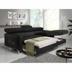 Cotta Ecksofa Eduardo I Echtleder - Schwarz - Longchair davorstehend rechts - Bettkasten - Schlaffunktion -WOHNZIMMERMÖBEL Verkäufe ecksofa eduardo i echtleder longchair ottomane davorstehend rechts mit schlaffunktion schwarz 4905984