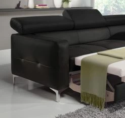 Cotta Ecksofa Eduardo I Echtleder - Schwarz - Longchair davorstehend rechts - Bettkasten - Schlaffunktion -WOHNZIMMERMÖBEL Verkäufe ecksofa eduardo i echtleder longchair ottomane davorstehend rechts mit schlaffunktion schwarz 4905988