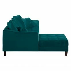 Jack & Alice Ecksofa Elnora - Türkis - Ottomane davorstehend links - Ohne Hocker -WOHNZIMMERMÖBEL Verkäufe ecksofa elnora samt ottomane davorstehend links ohne hocker tuerkis 4860360