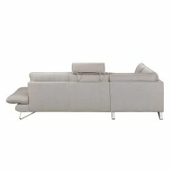 Fredriks Ecksofa Enzo - Strukturstoff Beige - Ottomane davorstehend links - Mit 2 Kopfstützen -WOHNZIMMERMÖBEL Verkäufe ecksofa enzo strukturstoff beige ottomane davorstehend links 417990