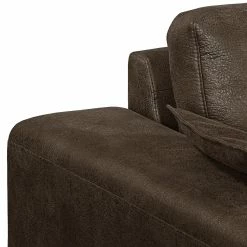 Ars manufacti Ecksofa Flesk Antiklederlook - Braun - Ottomane davorstehend links - Mit Hocker -WOHNZIMMERMÖBEL Verkäufe ecksofa flesk microfaser mit hocker braun 4284520