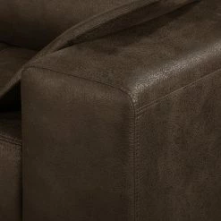 Ars manufacti Ecksofa Flesk Antiklederlook - Braun - Ottomane davorstehend links - Mit Hocker -WOHNZIMMERMÖBEL Verkäufe ecksofa flesk microfaser mit hocker braun 4284532
