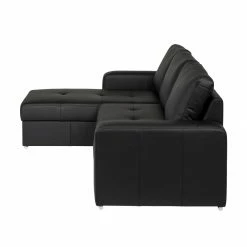 Fredriks Ecksofa Gigilio (mit Schlaffunktion) - Kunstleder Schwarz - Longchair beidseitig montierbar -WOHNZIMMERMÖBEL Verkäufe ecksofa gigilio mit schlaffunktion kunstleder schwarz ottomane rechts links montierbar 1318539