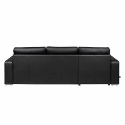Fredriks Ecksofa Gigilio (mit Schlaffunktion) - Kunstleder Schwarz - Longchair beidseitig montierbar -WOHNZIMMERMÖBEL Verkäufe ecksofa gigilio mit schlaffunktion kunstleder schwarz ottomane rechts links montierbar 1318540